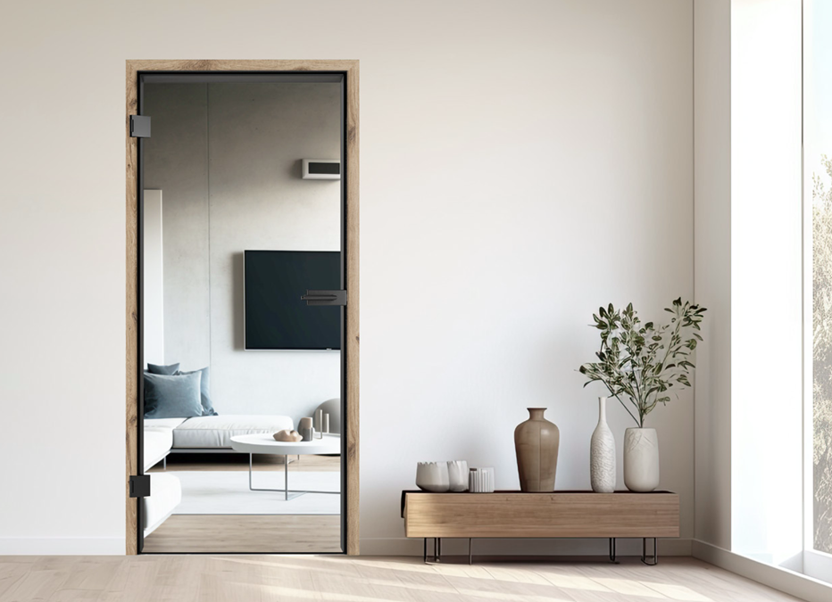 Wohnraumtür Ganzglas mit exklusiver Durat®-Zarge