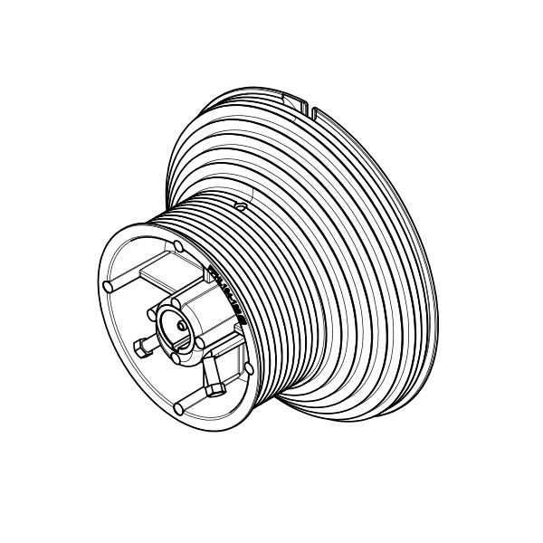 Seiltrommel hohes System Aluminium 1-1/4" Länge: 152mm