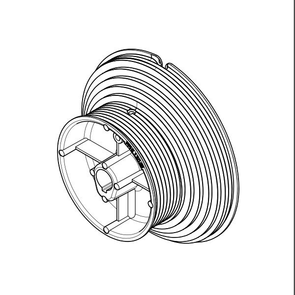 Seiltrommel hohes System Aluminium, 1" Länge: 99,5mm