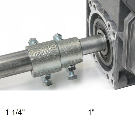 Wellenkupplung Innendurchmesser 25,5mm - 32,1mm, Gussstahl verzinkt, genutet