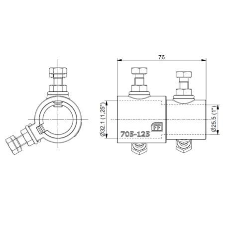 Wellenkupplung Innendurchmesser 25,5mm - 32,1mm, Gussstahl verzinkt, genutet