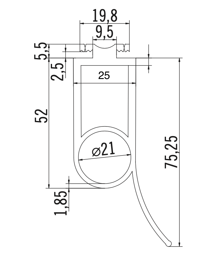 Gummiprofil P4