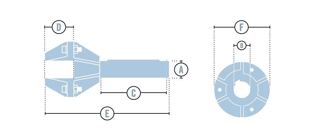 Steckwelle Wellenadapter WA 25,4/35 mit Passfederprofil