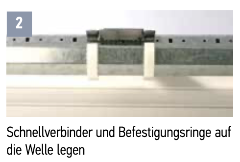 Somfy Schnellverbinder 2-gliedrig für Welle SW40