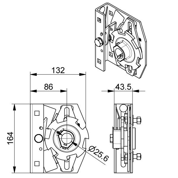 Federbruchsicherung 1 3/4"-6" Federn, links