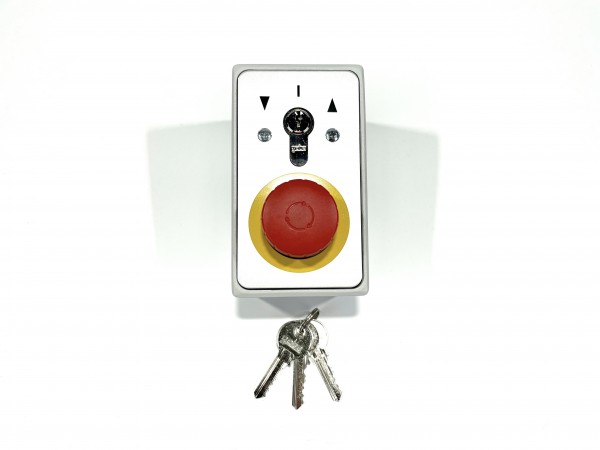 Aufputz Schlüsselschalter mit Not-Aus-Schalter