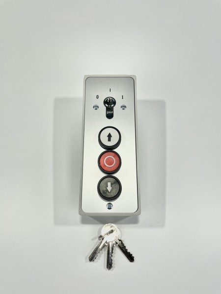 Aufputz Schlüsselschalter 3 fach Drucktaster Stop Taster